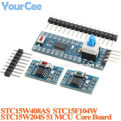 5pcs/1pc STC15W408AS STC15W204S STC15F104W Minimum 51 MCU Core Learning Development Board Control Module TTSOP20 2.5-5.5v 2.54mm