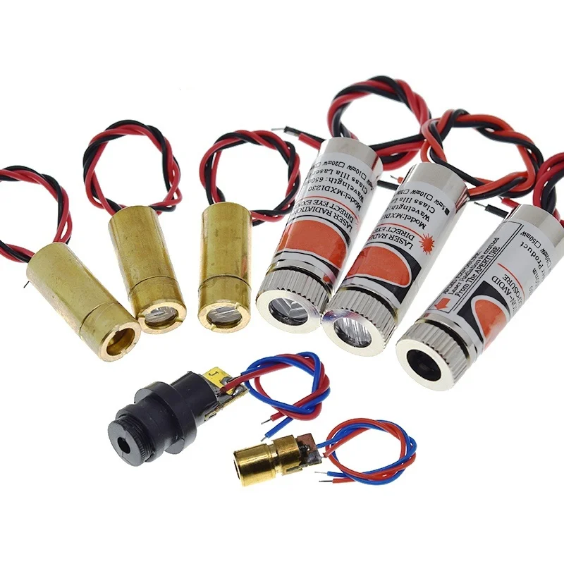 650nm 5mW Red Point / Line / Cross Laser Module Head Glass Lens Focusable Focus Adjustable Laser Diode Head Industrial Class
