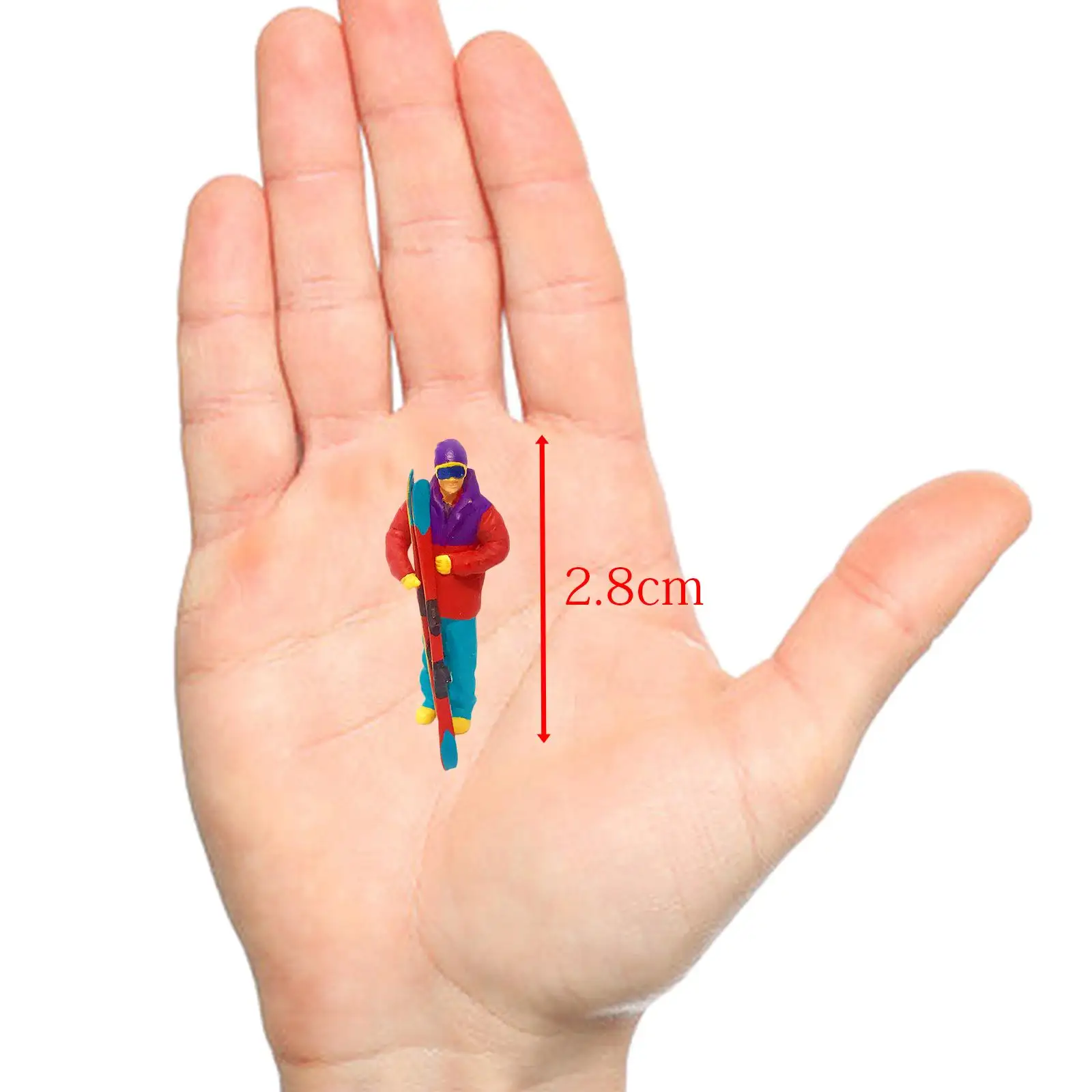 

Набор из 3 миниатюрных фигурок лыжников в масштабе 1/64 для диорам и декораций (для Matchbox)