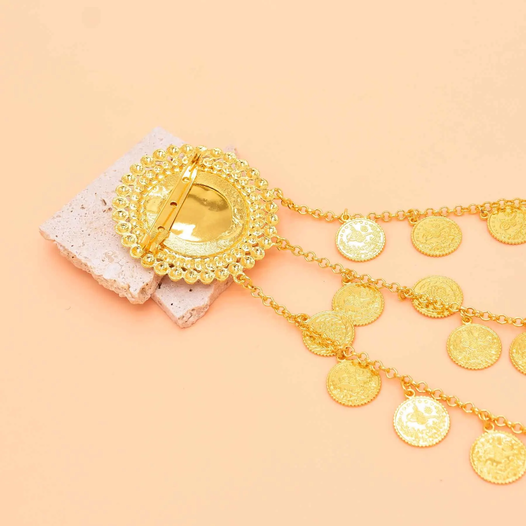 3 Layers Women Shoulder Chains Coins Pendant Statement Body Jewelry Fashion Metal Vintage Bohemia Accessories