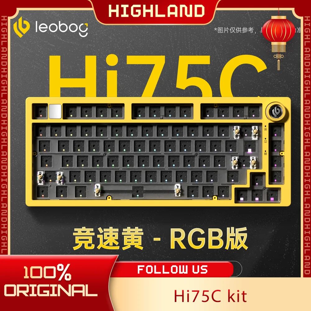 

LEOBOG Hi75C Mechanical Keyboard Kit 3Mode/wired Keyboard RGB Kits Gasket Hot Swap Gamer Aluminum Alloy Custom Gaming Keyboards