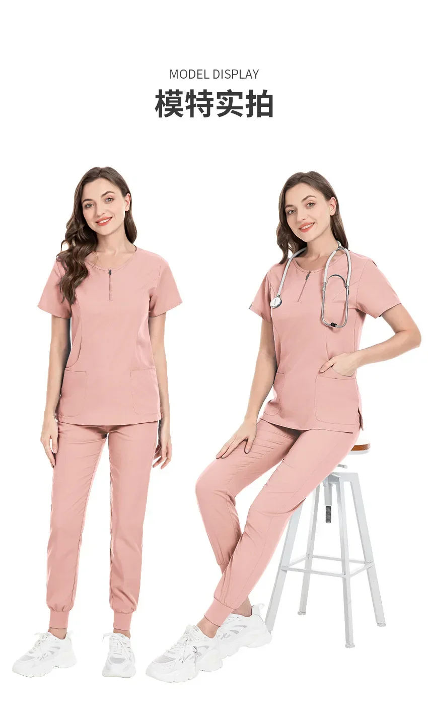 

Womens Nurse Uniform Medical Scrub Clothes Suit Spa Lab Uniform Set Veterinary Pet Dental Clinic Cleaning Nursing Work Wear