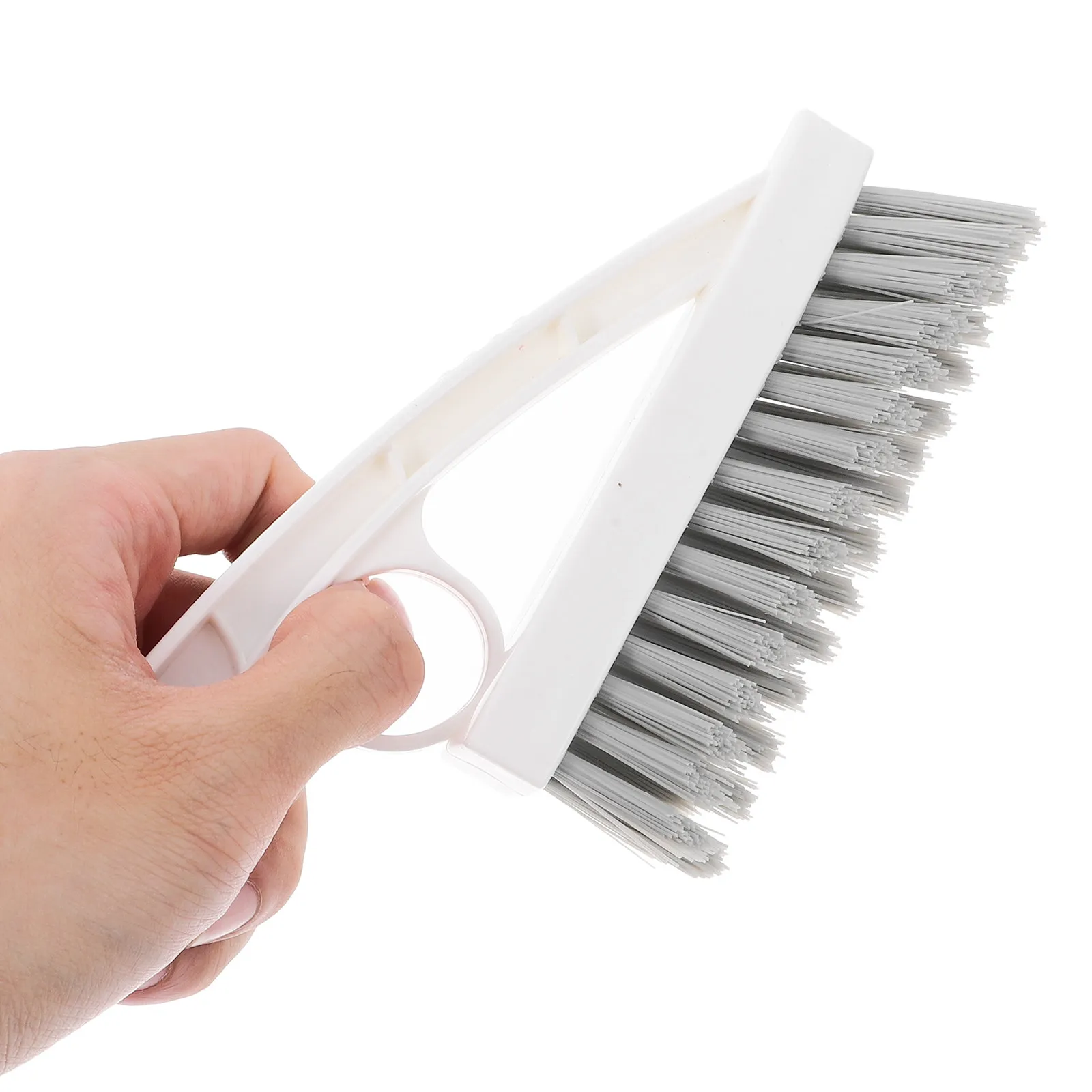 Triangular Grout Cleaning Brush Hard Bristle Corner Scrubber for Tile Floors Shower Bathroom Kitchen