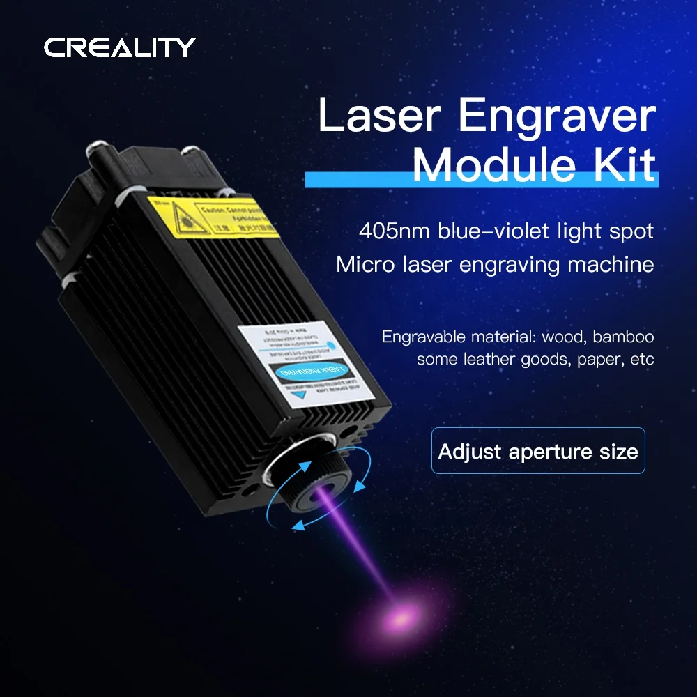 Creality High Quality 4W High Power Laser Engraving Blue Violet Laser Head Module for Ender/CR Series 3D Printer