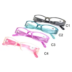 New Fashion Reading Glasses Women Diamond Resin Reading Eyeglasses Ladies High-end Rhinestone Glasses Eyewear Readers Diopter