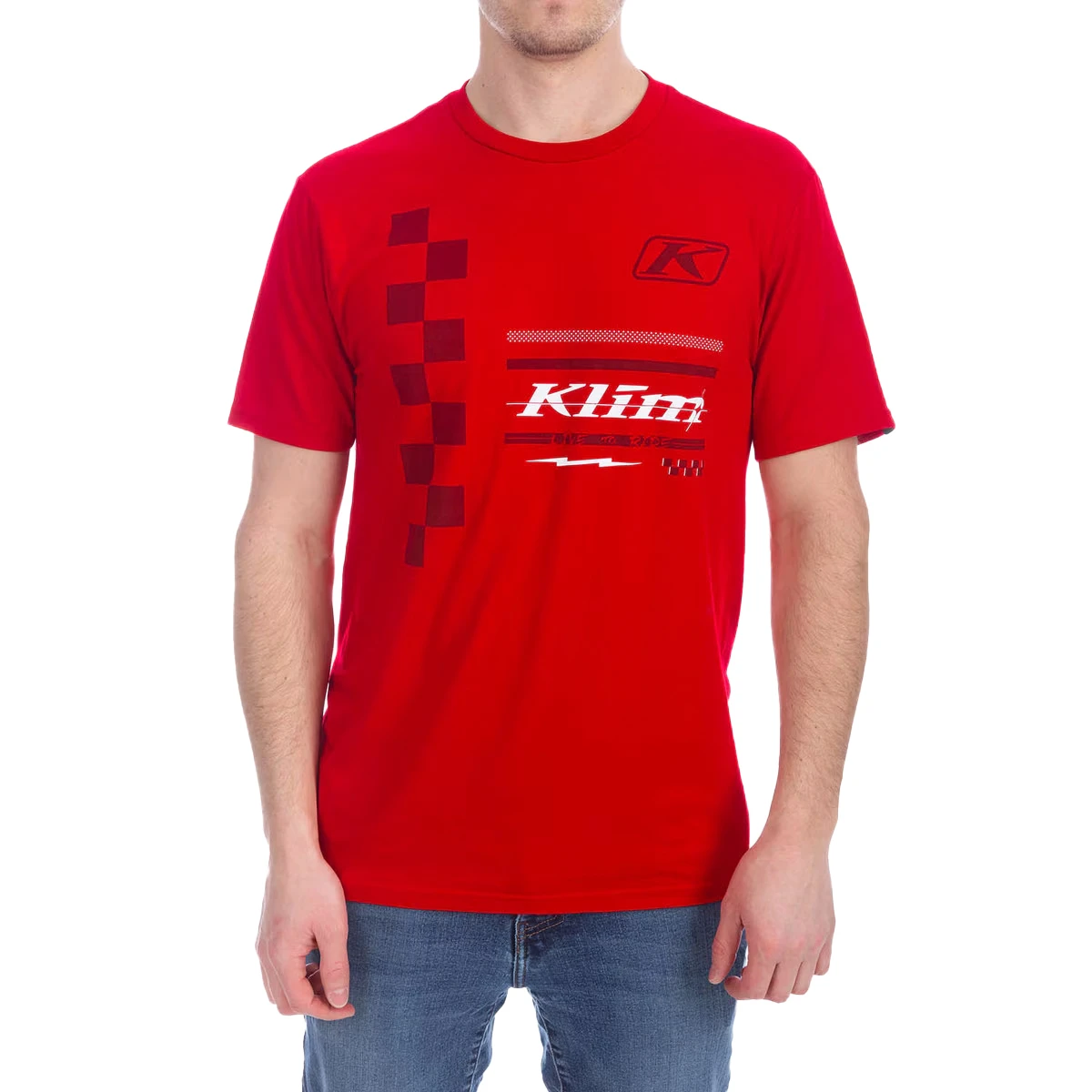 Klim Checkered Flat Tri-Blend T-Shirt Cotton Graphic Printing High-end Luxury Unisex Style Both of Men and Women