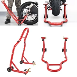 Motorcycle Stand Lift 850lbs Front Rear Combo Stand Lift Stand Front and Rear Wheel Fork Stand Heavy Duty Rear Wheel Stand