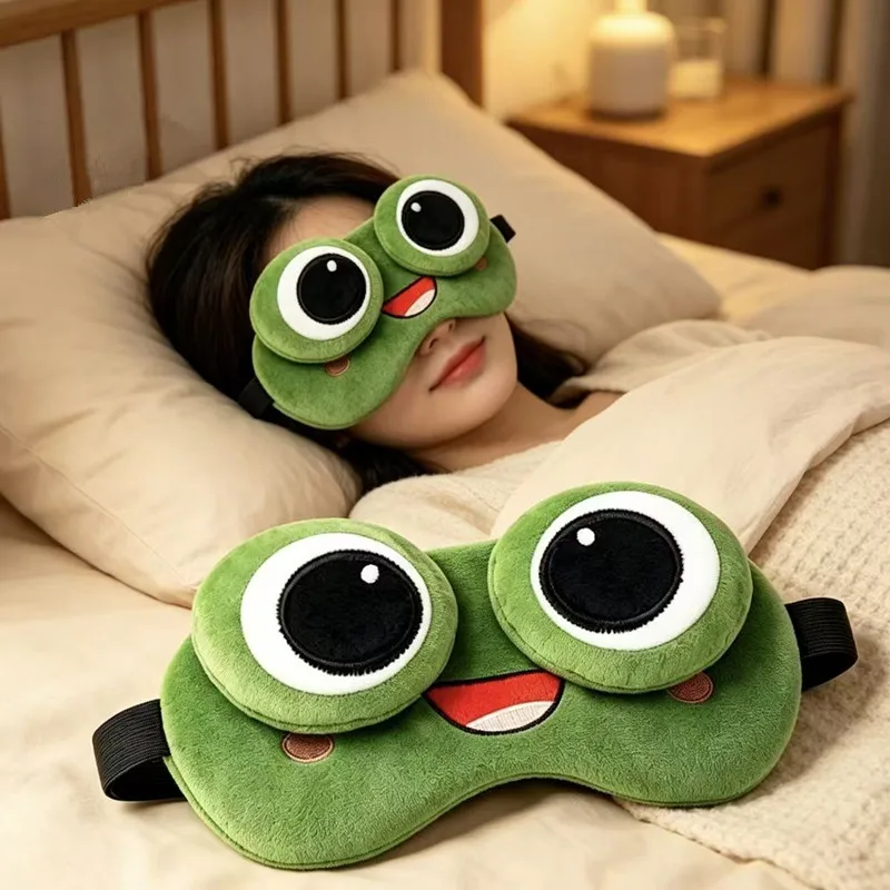 

Cute Frog Sleep Eye Mask Light Blocking Breathable Travel Eyeshade Protective Safety Goggle for Comfortable Sleep