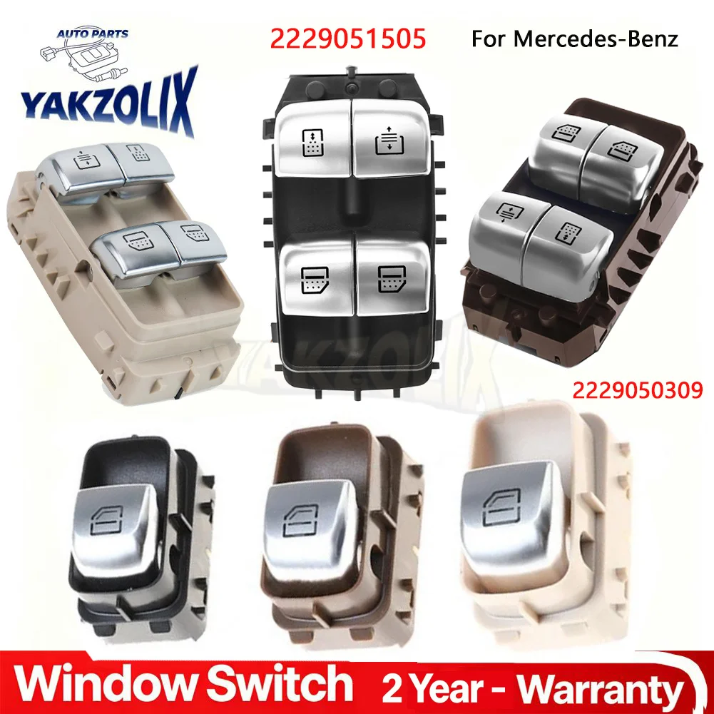 2229051505 2229050309 Power Window Control Master Switch for Mercedes-Benz W222 W213 S550 S600 S63 S350 S400 E200 E220 E43 AMG