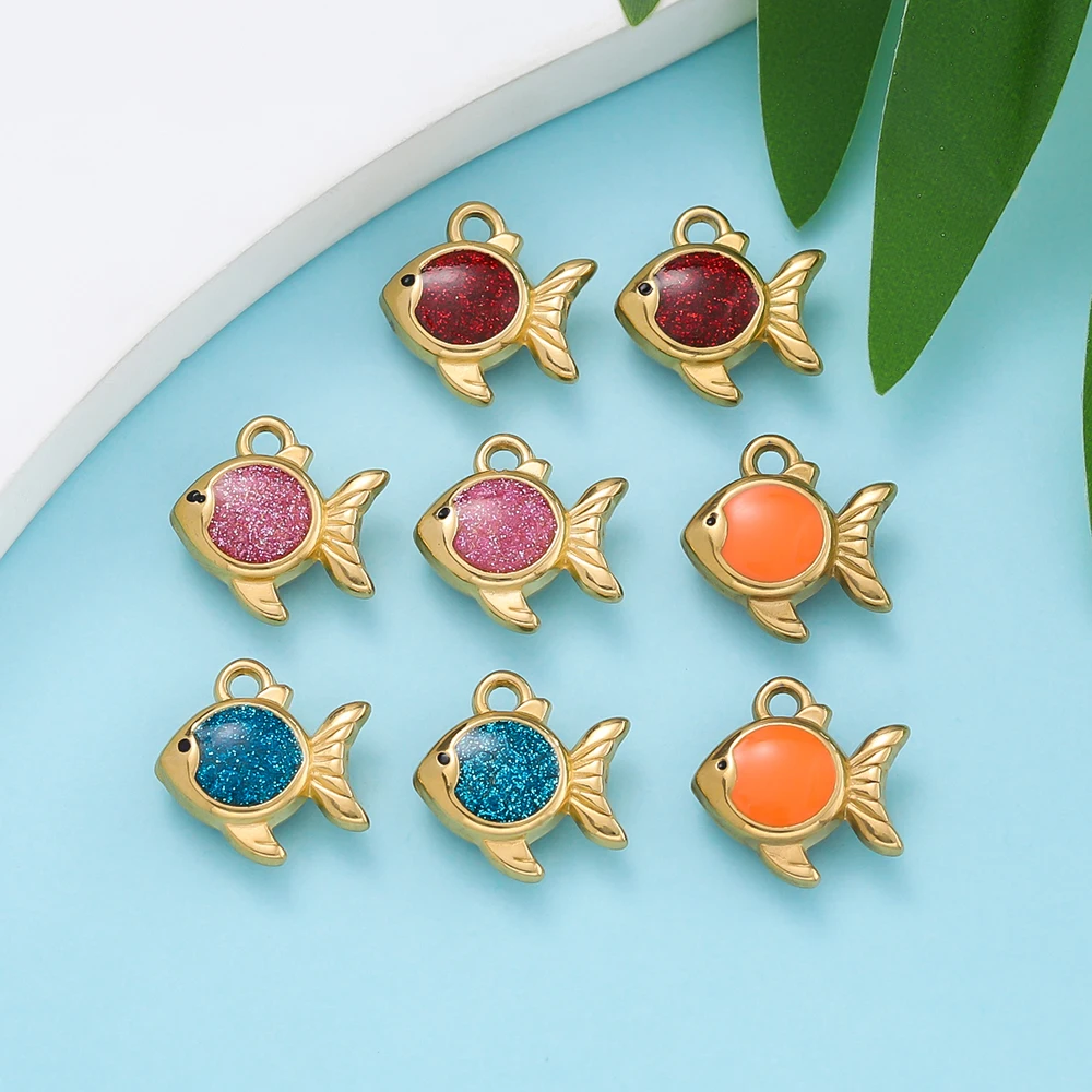 

1Piece/Pack Stainless Steel Small Fish Shape Charms Pendants for Necklace Bracelets Jewelry Making Supplies Accessories