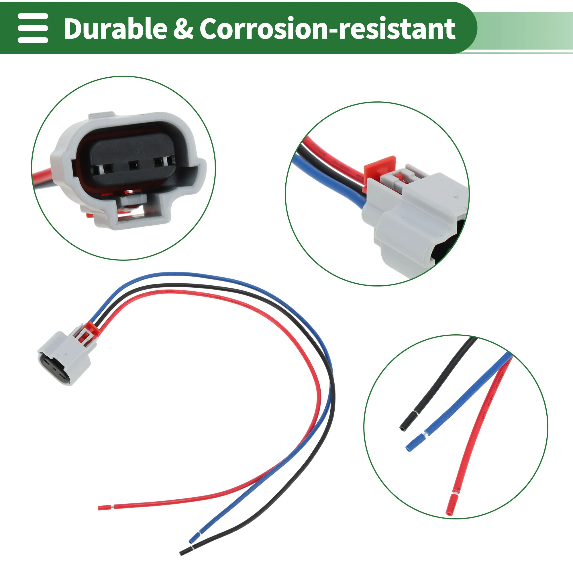 

UXCELL No.68081389AL Headlight Wiring Harness Assembly for Dodge Dart Turn Signals Lamp Wire Harness 3 Pcs Terminals 30cm 1 Set