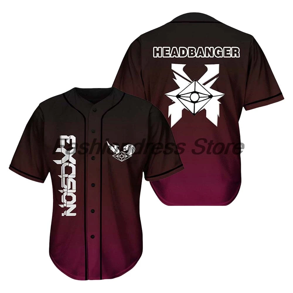 

Illenium Excision Seven Lions Slander Baseball Jersey Music Festivals Short Sleeve Button-up Shirts Women Men Streetwear Tops
