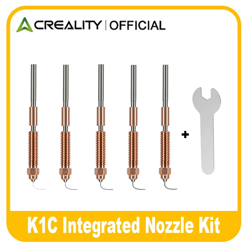 Creality K1C Quick-Swap Nozzle 0.2,0.4,0.6,0.8,1.0mm Easy to install High Flow Nozzle Kit 3D Printer for K1 Max/K1C/Ender-3 V3