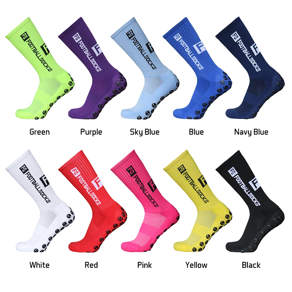 Outdoor Sports Running Socks Stretch Socks Athletic Football Soccer Socks Anti Slip Sock with Grips for Adult Sports Socks 39-46