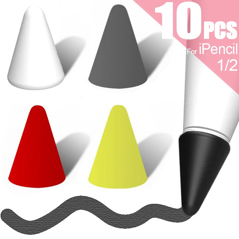 1/5/10 pièces housse de protection de pointe de stylo antidérapante pour Apple Pencil 1/2 génération stylet pointe de crayon coque en silicone manchon résistant à l'usure