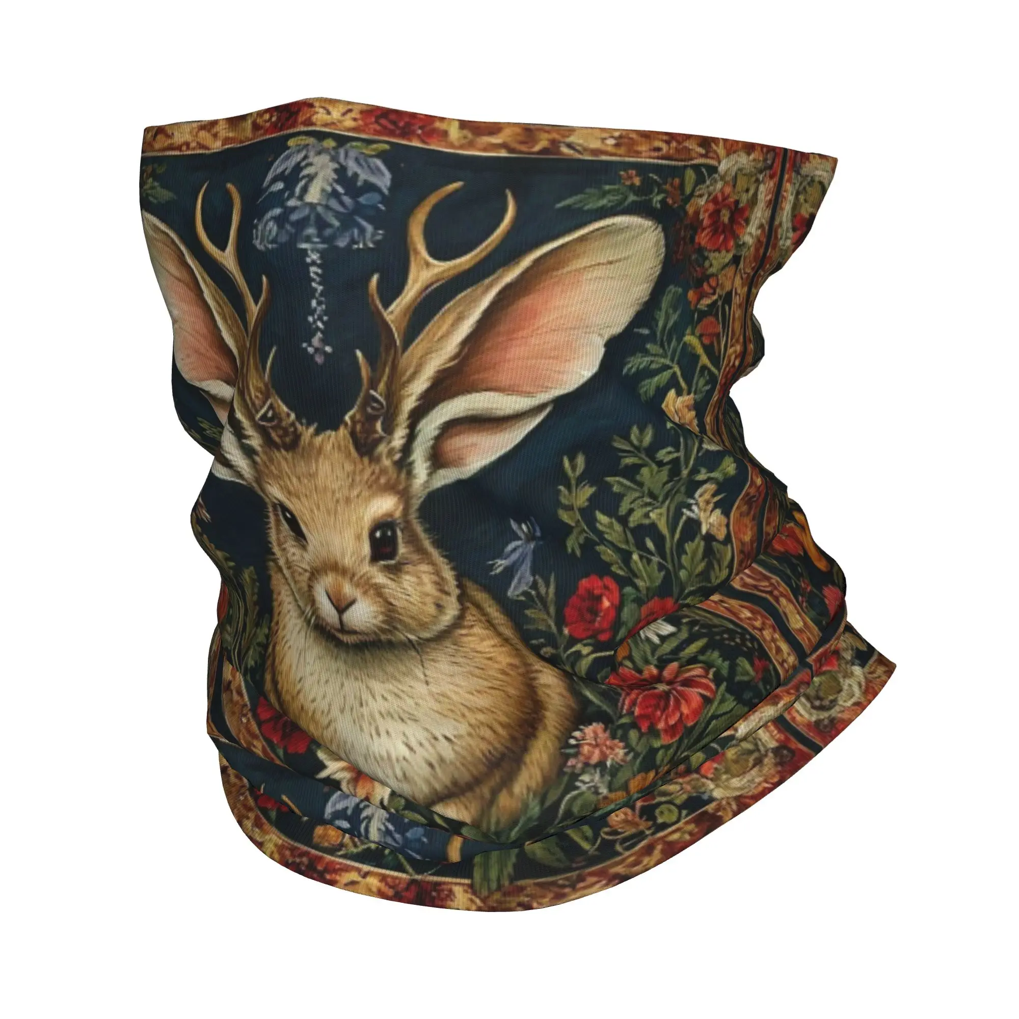 

Бандана-шарф с принтом «Лесные цветы и кролик», многофункциональная балаклава для активного отдыха, для мужчин и женщин