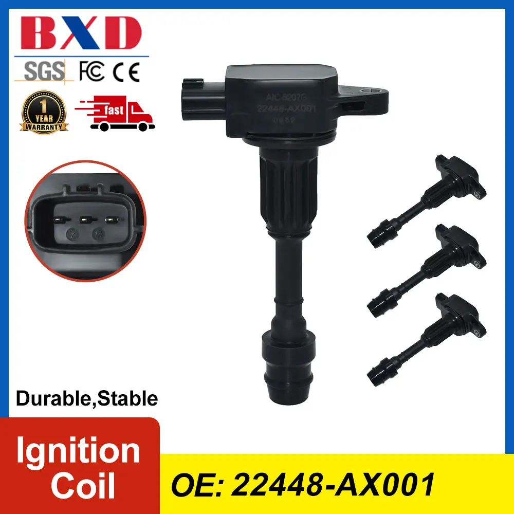 

Катушка зажигания 1/4 шт. 22448-AX001 22448AX001 22448-AX000 для Nissan March Micra K12 Note E11 1,4