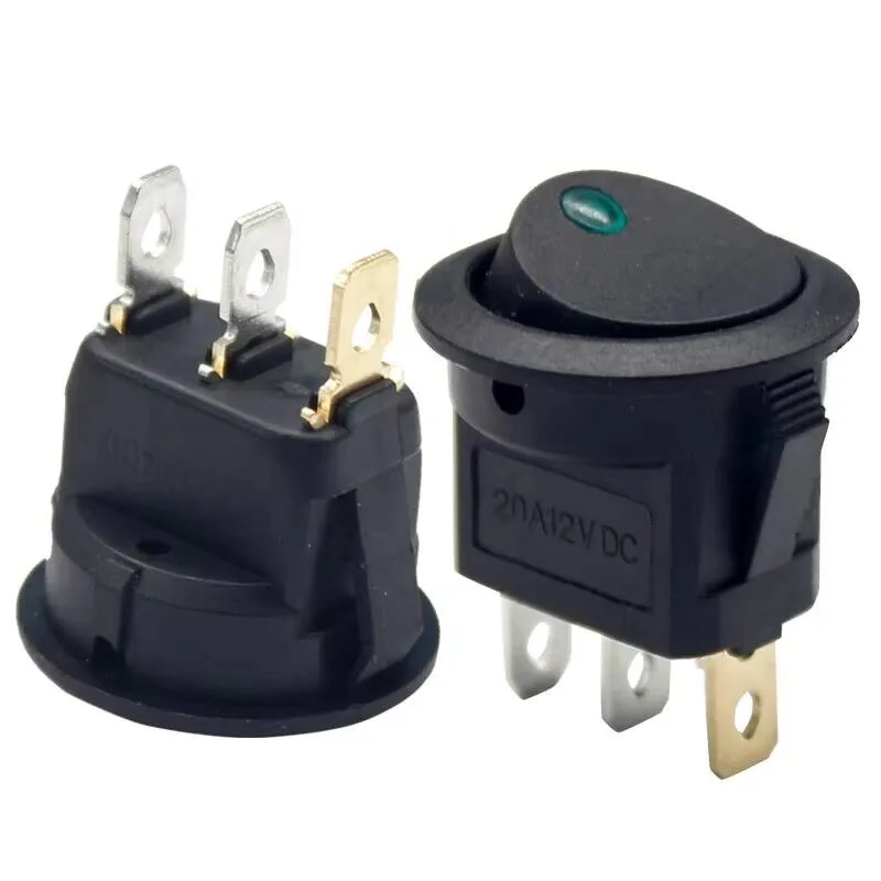 20A 12V Carling Marine 3-poliger Mini-LED KCD1 runder Wippschalter
