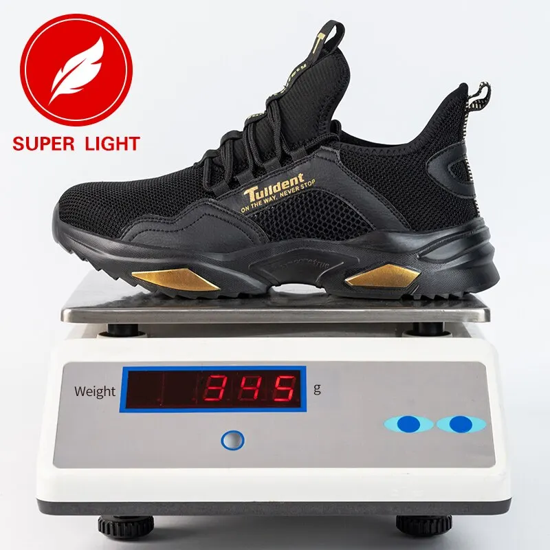 New Safety Shoes Men Boots High Top Work Sneakers Steel Toe Cap Anti-smash Puncture-Proof Work Boots Indestructible Shoes