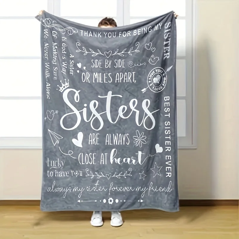 Manta de franela gris: regalo de cumpleaños para mujer, manta suave impresa digital para cama/sofá/aire acondicionado, el mejor vendedor de Amazon