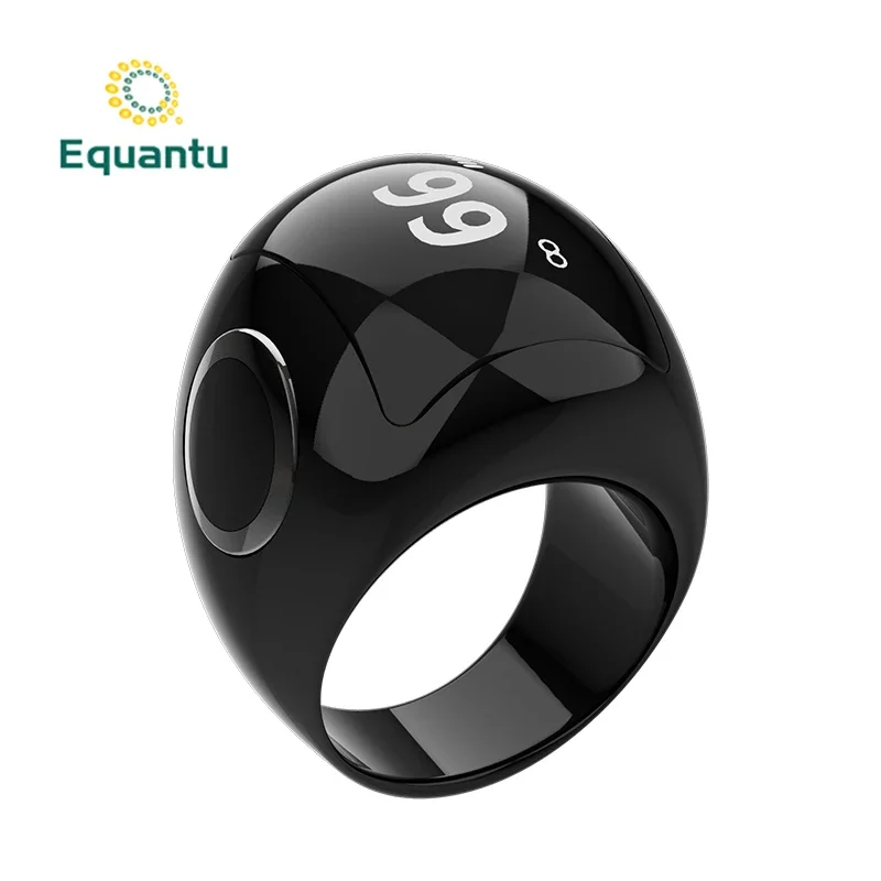 

Equantu new product Islamic gift Muslim iqibla zikr ring QB709 Ceramic Tasbih smart Ring azan clock