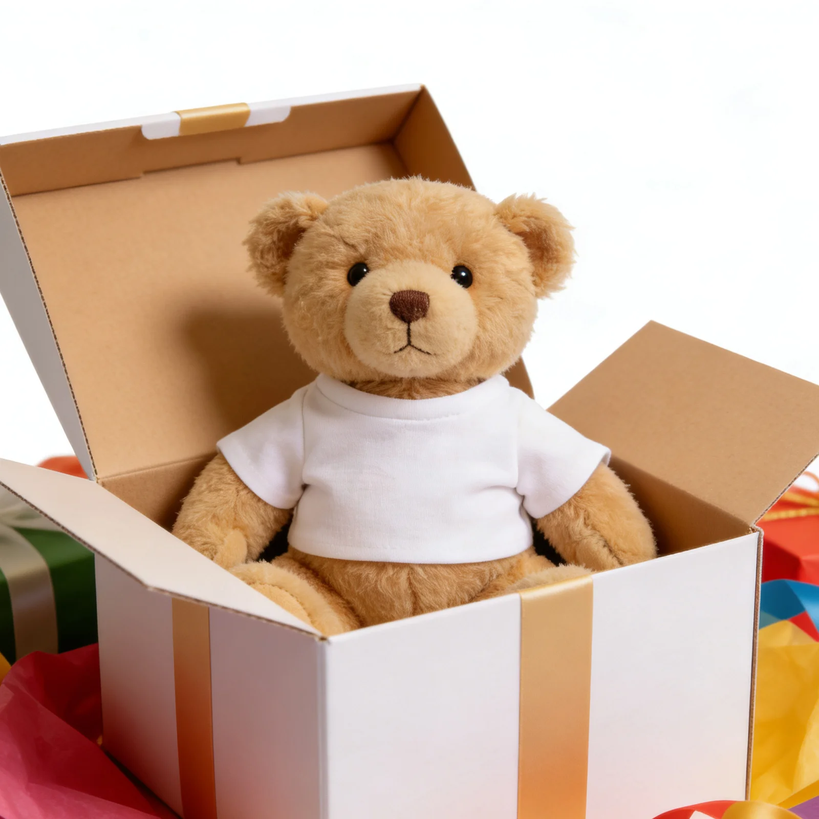 

4 шт. белых футболок для мягких игрушек, 16 дюймов, для сублимации, для рукоделия, базовые футболки для медведей, мини-одежда для маленьких медведей