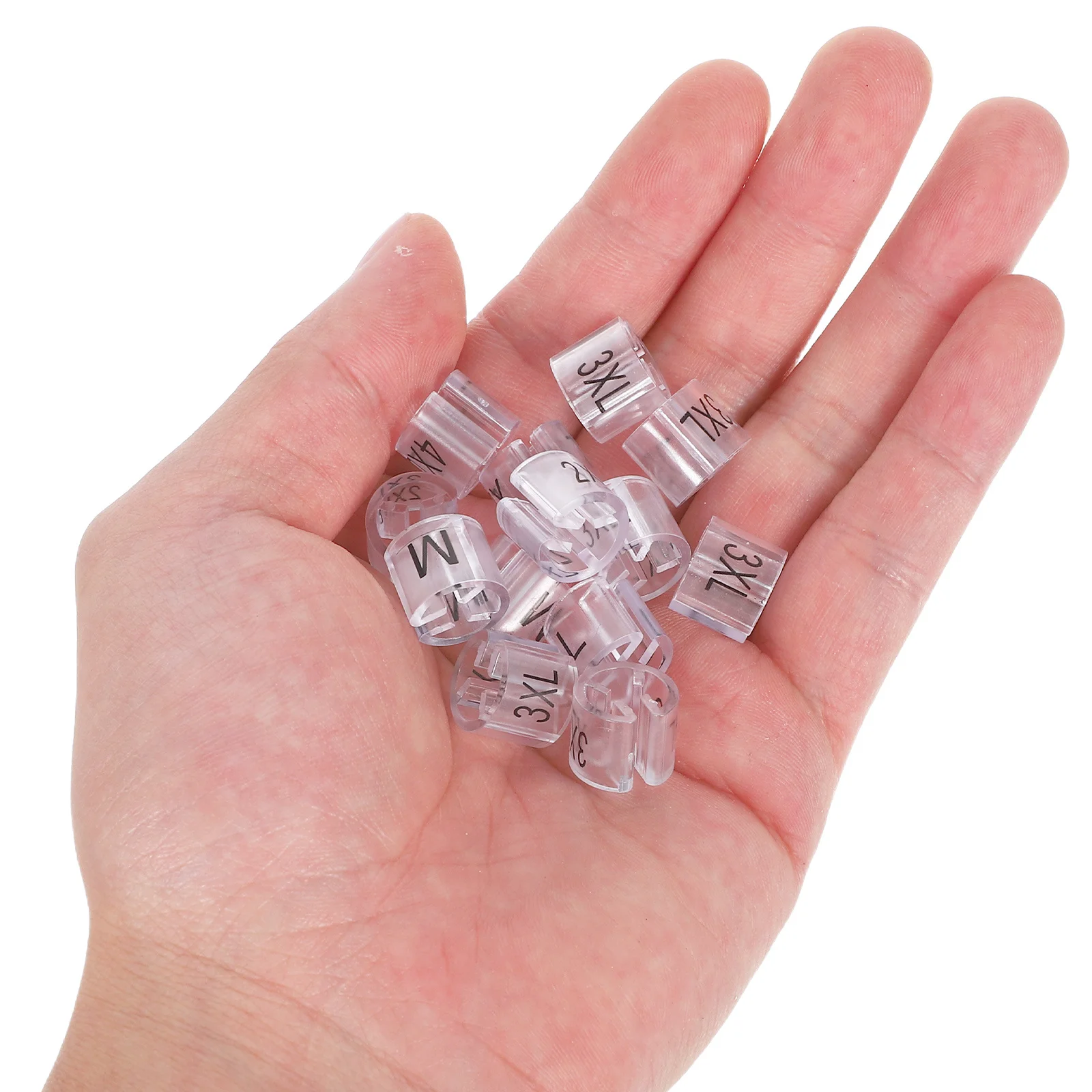 

160Pcs Wardrobe Hanger Divider - Clothing Size Clips Xs to 4Xl Compact Closet Organizer Tags for Hanging Clothes