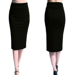 Women Skirt Bodycon Skirt Office Women Slim Knee Length High Waist Stretch Sexy Pencil Skirts Jupe Femme