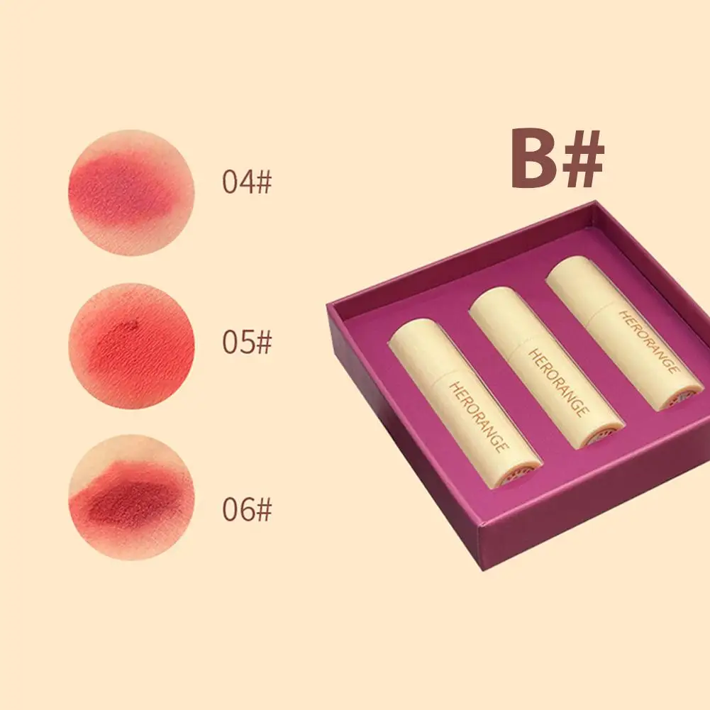 ホット3個セット マットリップマッド リキッドルージュ ピーチピンク 防水 ベルベットヌード レッドリップマッド チーク ルージュ ティント コスメ