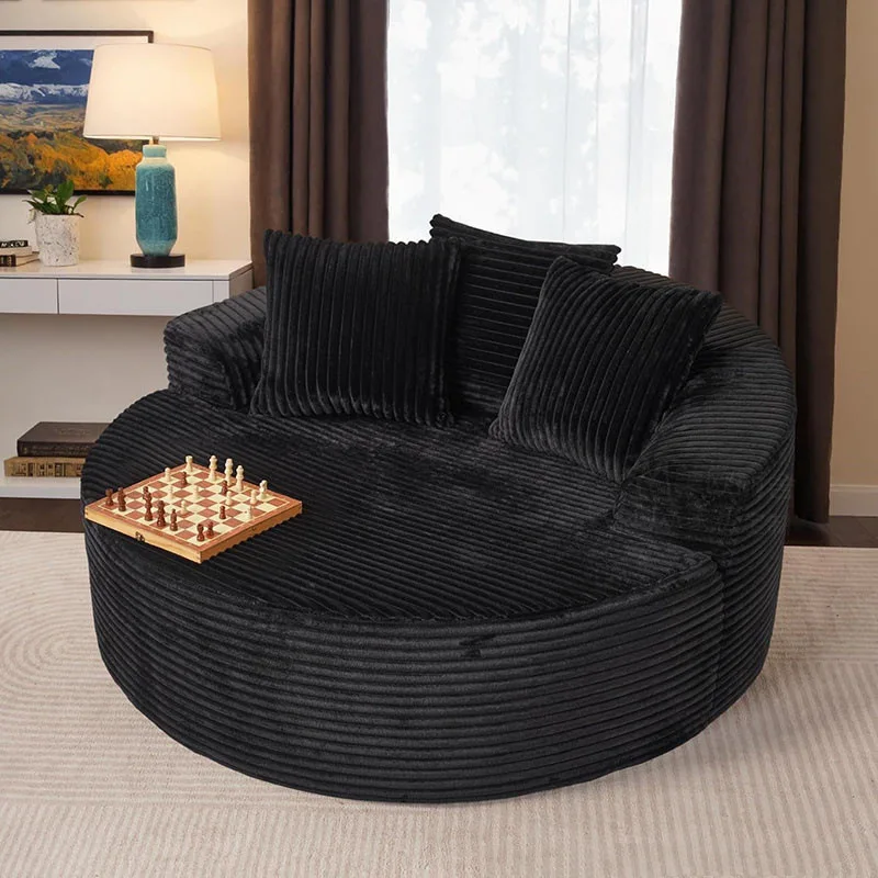 Popular Vacuum Compression Sofa Corduroy Vintage Fabric Sofa Bed