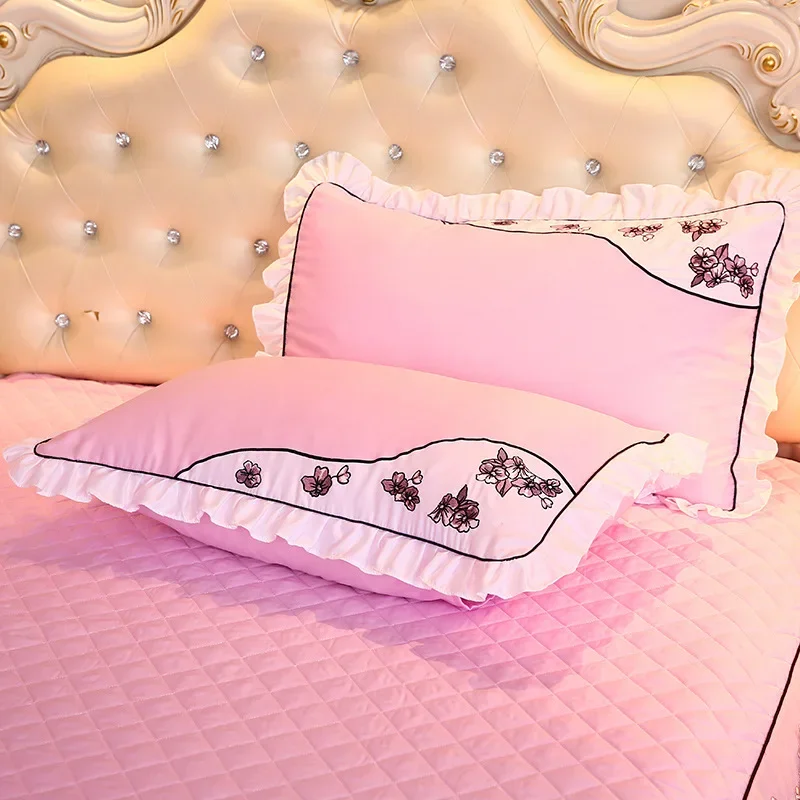 Lace Bed Sheet Sets Home Cute Bed Sheets Queen/King Size Bedspread Cotton Warm Cushion Bed Skirt 1/3 Pcs Bed Sheets