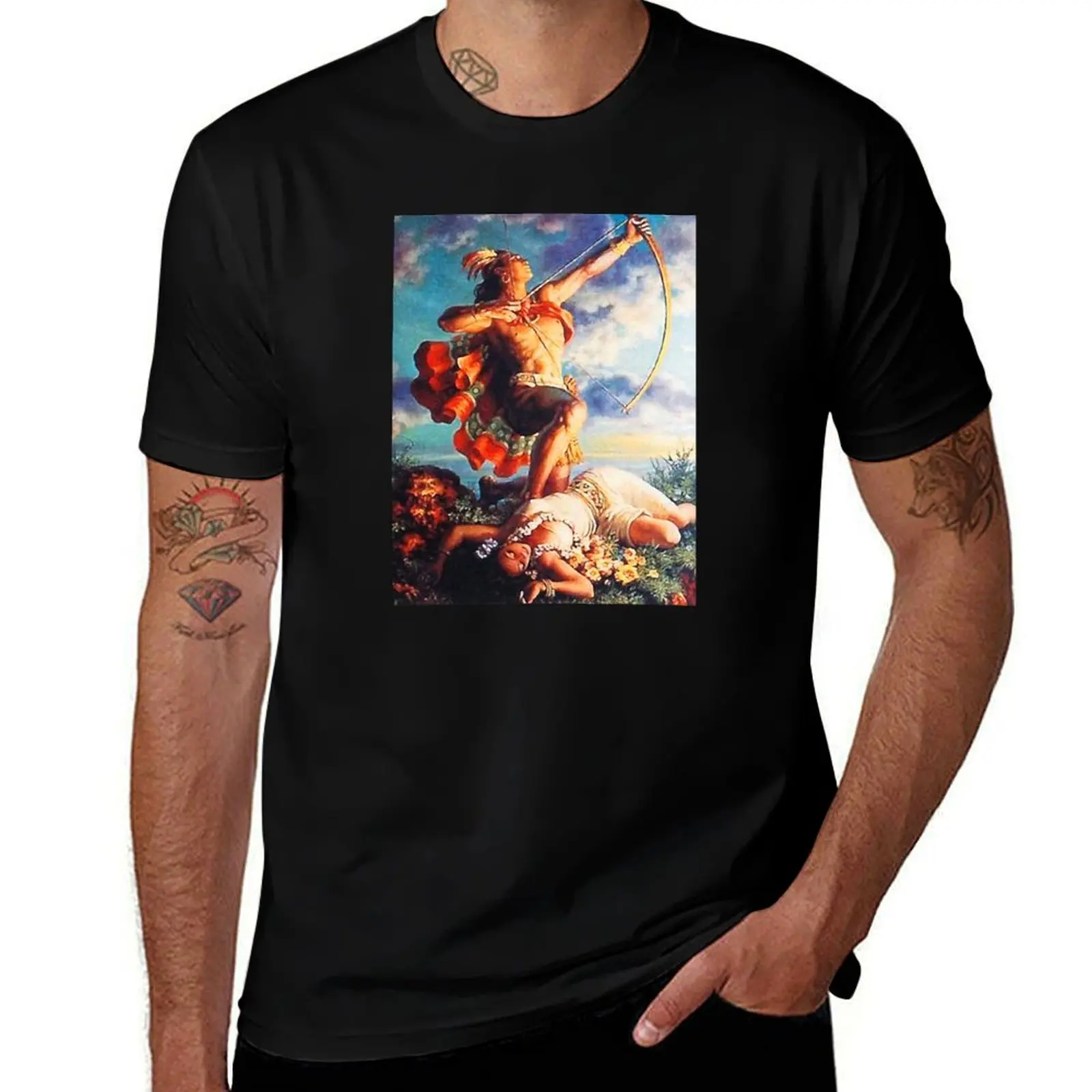 

Aztec Warrior T-Shirt Plus Size Short Sleeve T-Shirt