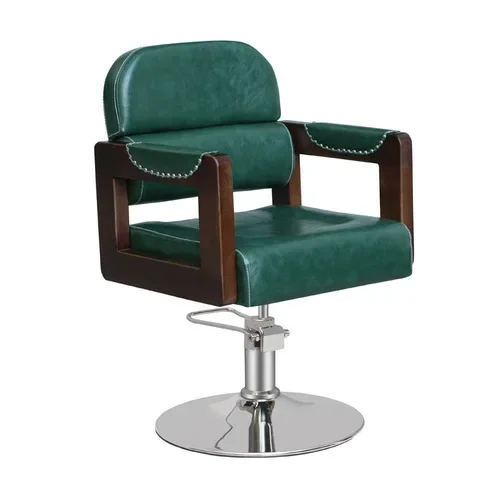 02 Beauty Chair Rotating Adjustable Hair Cutting Beauty Chair Retro Barber Chair