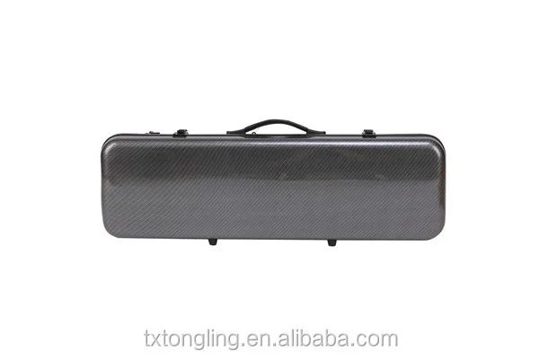 TL-33 Silver Full Size Carbon Fiber Fiberglass Oblong Hard Violin Case