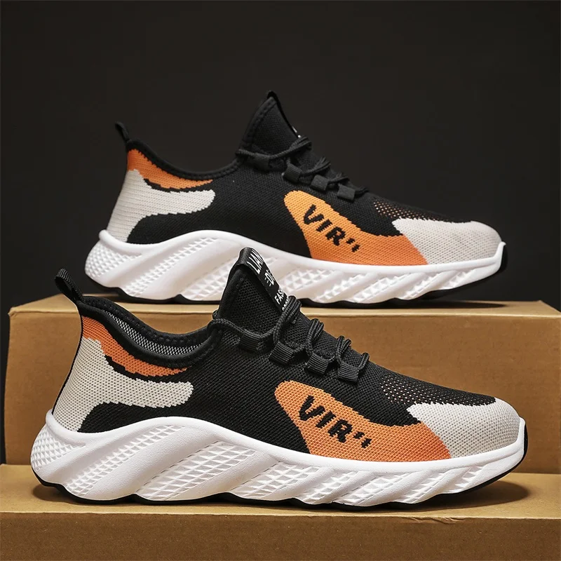 

Men Running Walking Knit Shoes Fashion Casual Sneakers Breathable Sport Athletic Lightweight Men Sneakers Casual Shoes