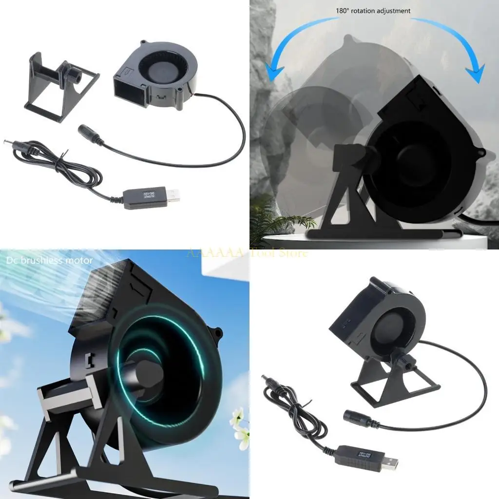 

Настольный вентилятор A2BE, питание от USB, 12 В, повышающая линия, регулируемый угол для управления теплом и пожарного 3800 4,5