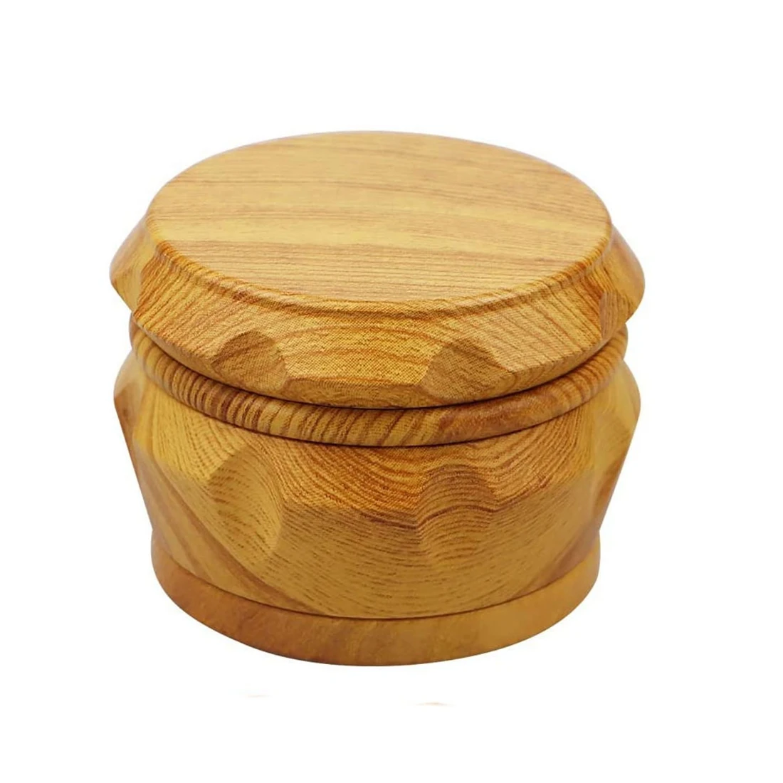 HOT-Wooden Grinder Large Capacity 4-Layer Grinder With Pollen Scraper Suitable For Home Kitchen