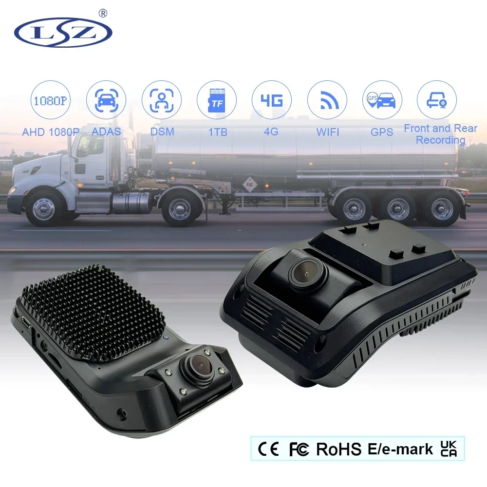 

Professional AI Adas Dms 4g 5g Dual Lens Dual Camera 2ch 4ch Full Hd 1080p Gps Wifi Dash Cam Front And Rear Car Dvr Black Box