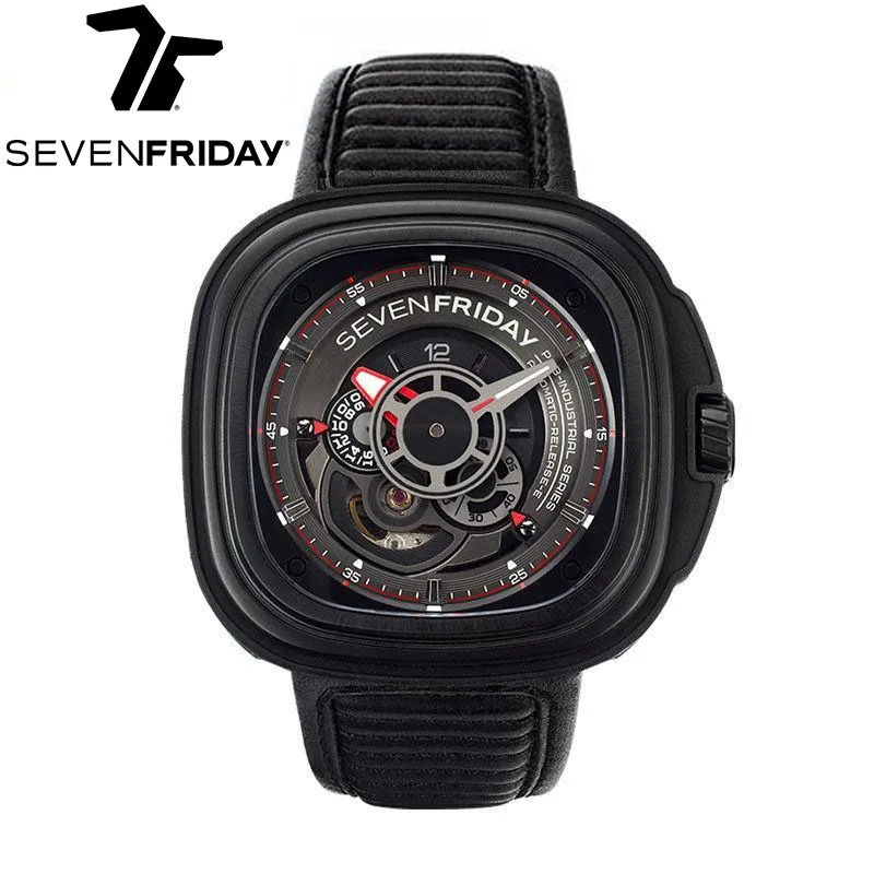 SEVENFRIDAY watch P3B/01 men\'s fully automatic mechanical watch P series waterproof fashion men watch luxury brand New Year gift