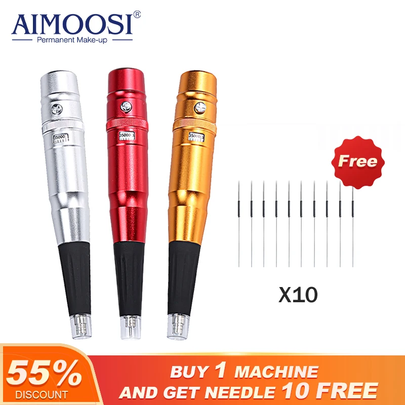 

AIMOOSI татуировка микроблейдинг брови губы универсальный традиционный пулемет ручка игла для профессиональных перманентных принадлежностей для боди-арта