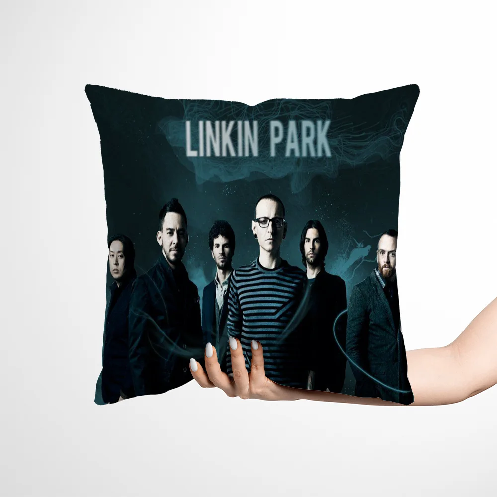 Silk Pillowcase 100% Linkin Park Case for Pillow Cases 45x45 Cushions Cover Decorative Cushion Cover 30x50 Rectangular Covers