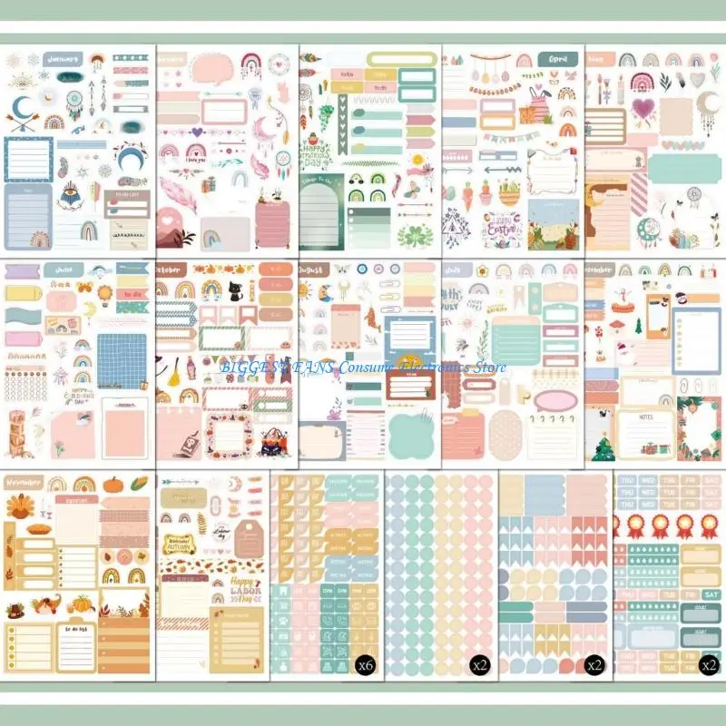 

Weekly Monthly Planning Sticker Scrapbooking Decorative Sticker For Notebooks Planners Journals Calendar And Crafts