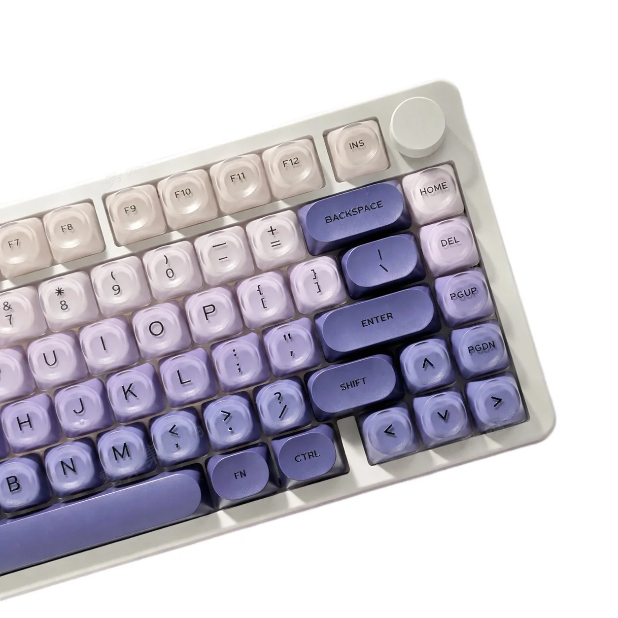 128 Keys Purple Liquid Foundation Keycap HOA Profile PBT Double Shot Keycap For Mx Switch Mechanical Keyboard ISO Enter Key Caps