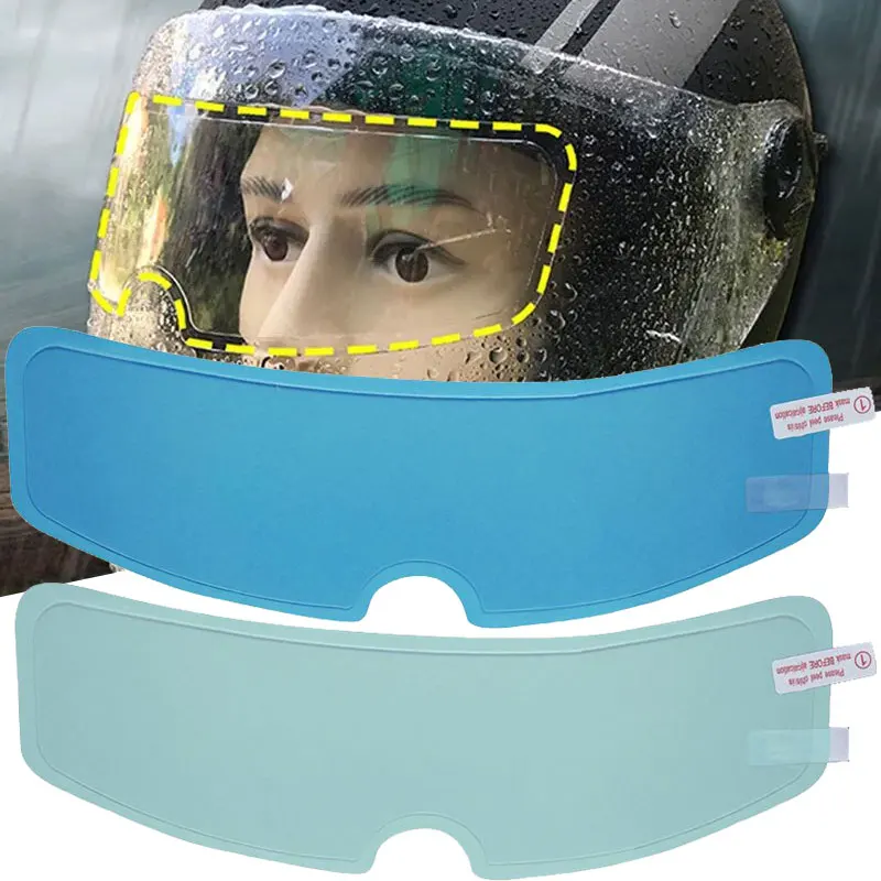 1/2pcs Motorcycle Helmet Transparent Anti-fog Rain Film High-definition Helmet Lens Durable Nano-coating Stickers Parts