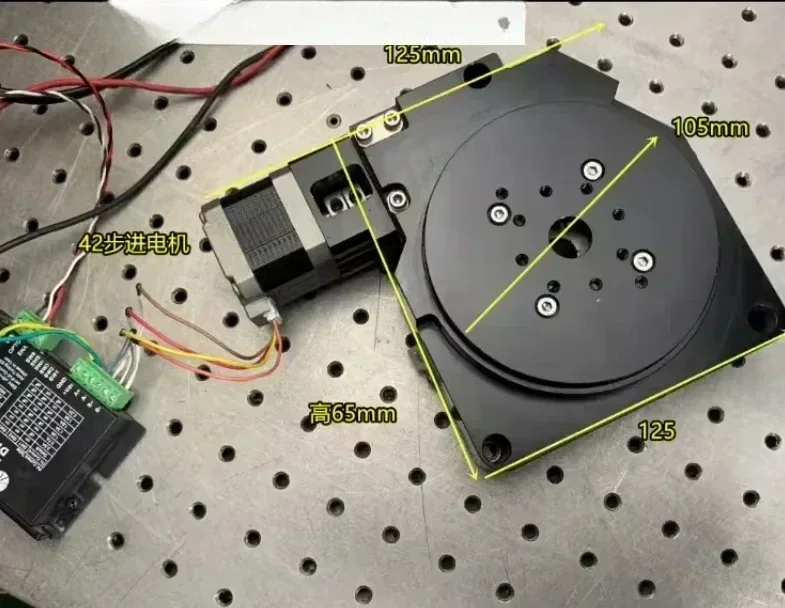 Hot sales CNC indexing plate 42 stepper motor turntable high-precision R-axis worm gear 100mm table top rotation.