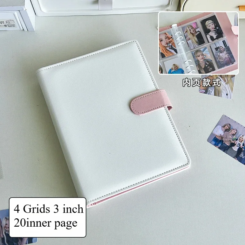 A5 Photo Card Binder Cards Collect Book Kpop Card Binder Album Binder Photocard Holder Button Photo Albums Album for Photograph