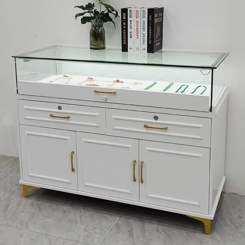 Jewelry Display Cabinet Jewelry Jade Glass Nakajima Counter Clothing Store Jewelry Glass Jade Display