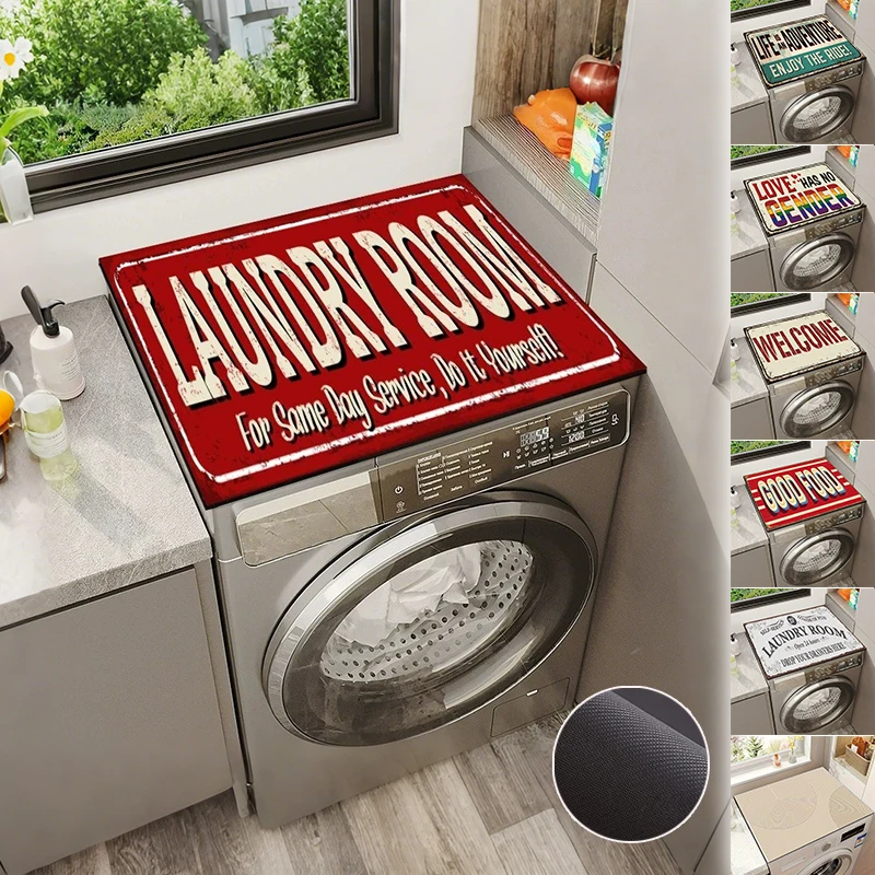 

Multi-purpose Washing Machine Dust Cover American Style Water Absorbing Quick Drying Pad Refrigerator Fridge Top Protector 세탁기커버