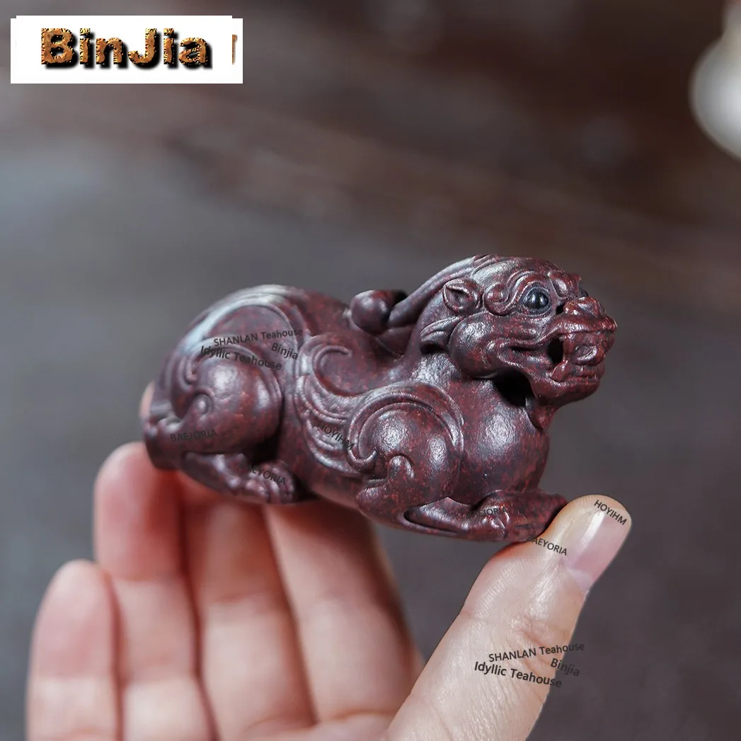 BAEJORIA Yixing Zisha Brave Troops Tea Pet Elegant Flowerpot Landscaping Tea Figurine Play Toys Tea Statue Ornaments Supplies