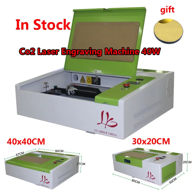 Mini CO2 Laser Engraving Cutting Machine 4040 3020 40W USB port Work Size 40x40CM 30x20CM Optional 110/220V Marking Equipment